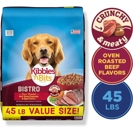 Bistro Oven Roasted Beef Spring Vegetable Apple Flavors Dry Dog Food 45 lb. Bag