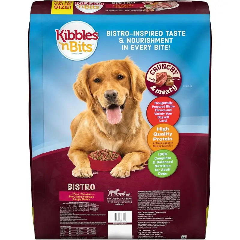 Bistro Oven Roasted Beef Spring Vegetable Apple Flavors Dry Dog Food 45 lb. Bag